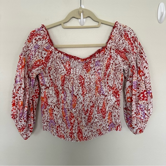 Intermix Poupette St Barth Ariel Off Shoulder Top Size M/L - Picture 1 of 6